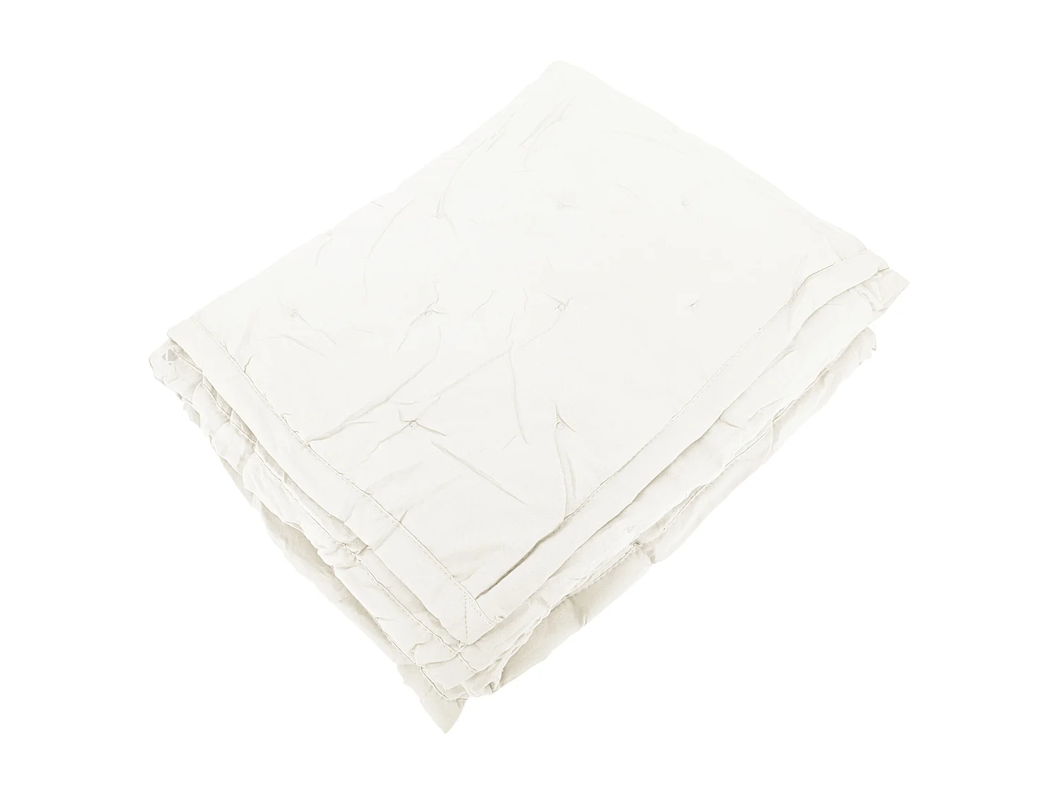 Couvre-lit 180x240 cm CELESTE velours piquage points brodés blanc Nacre