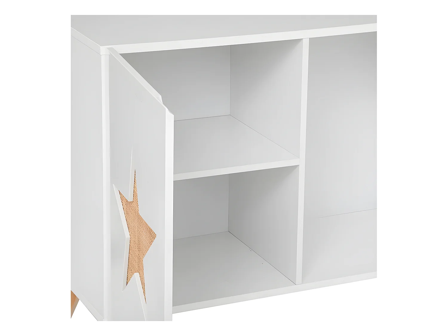 Meuble de Rangement Enfant "Étoile" 79cm Blanc