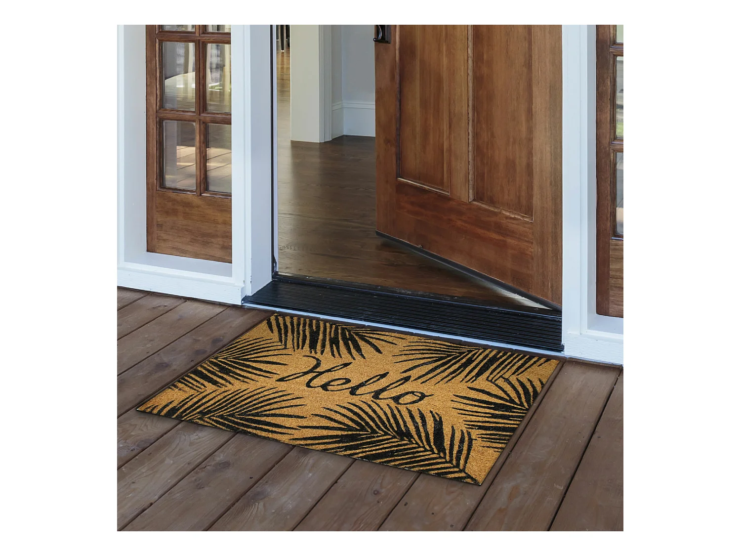 Paillasson Rectangulaire "Hello" 40x60cm Naturel