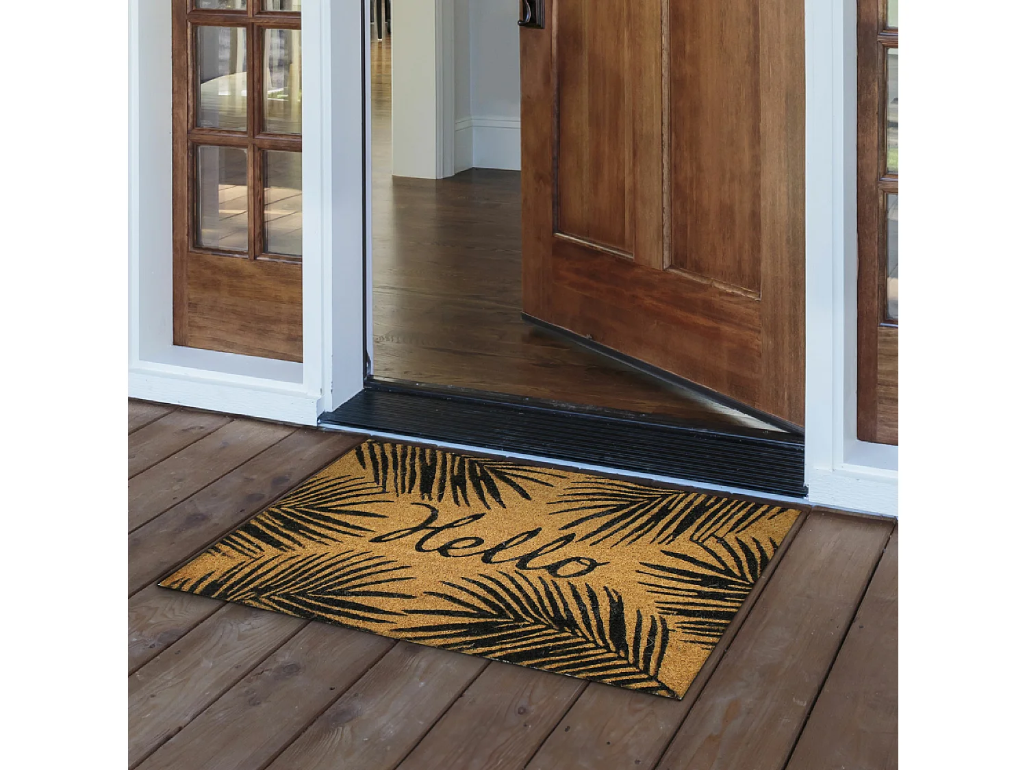 Paillasson Rectangulaire "Hello" 40x60cm Naturel