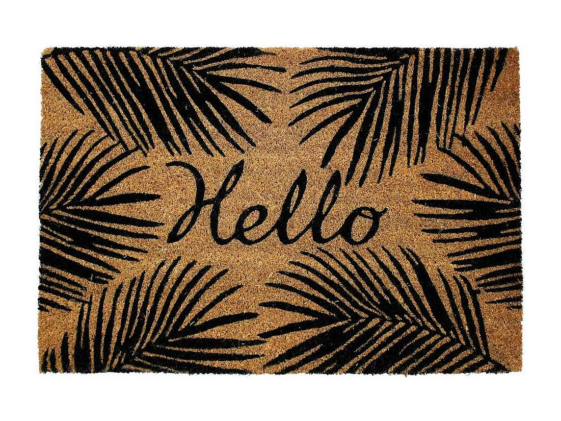 Paillasson Rectangulaire "Hello" 40x60cm Naturel