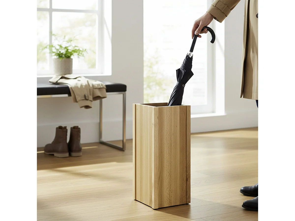 Porte-Parapluie en Bois "Hêtre" 45cm Naturel