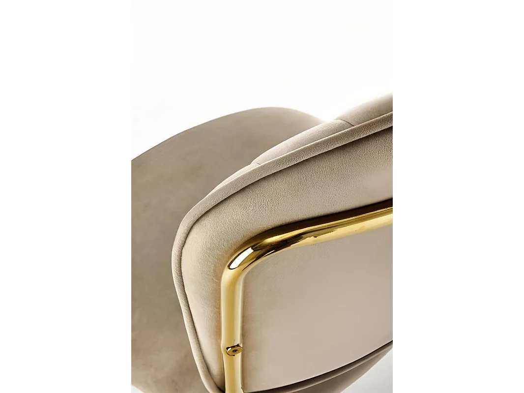 Stuhl K499/Samtstoffbezug/Beige