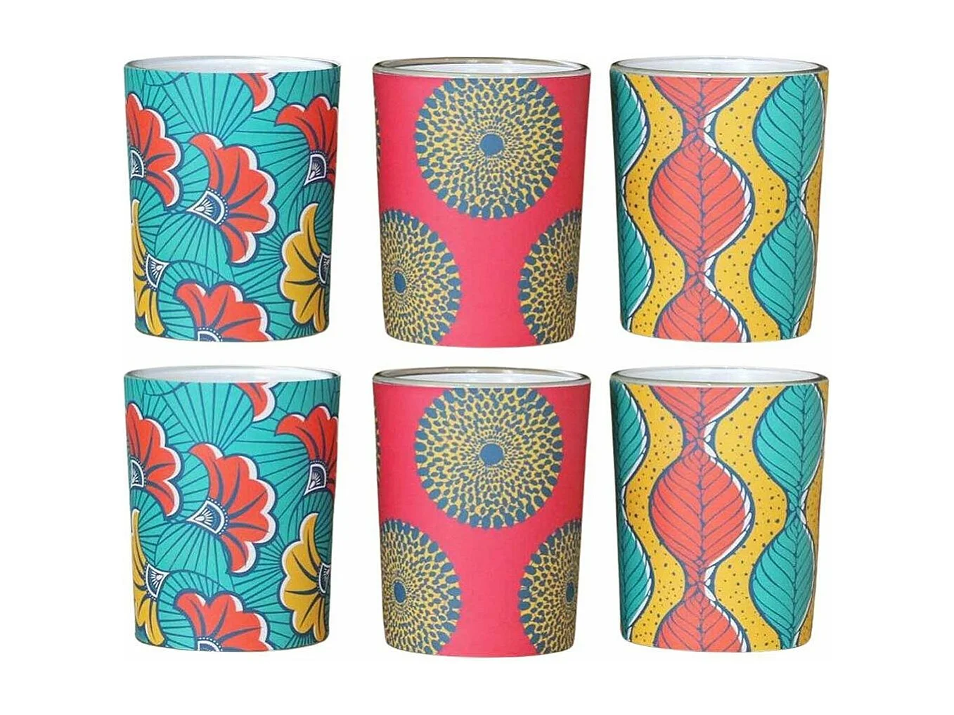 Set de bougies parfumées Votives Batik (2 lots de 3 bougies)