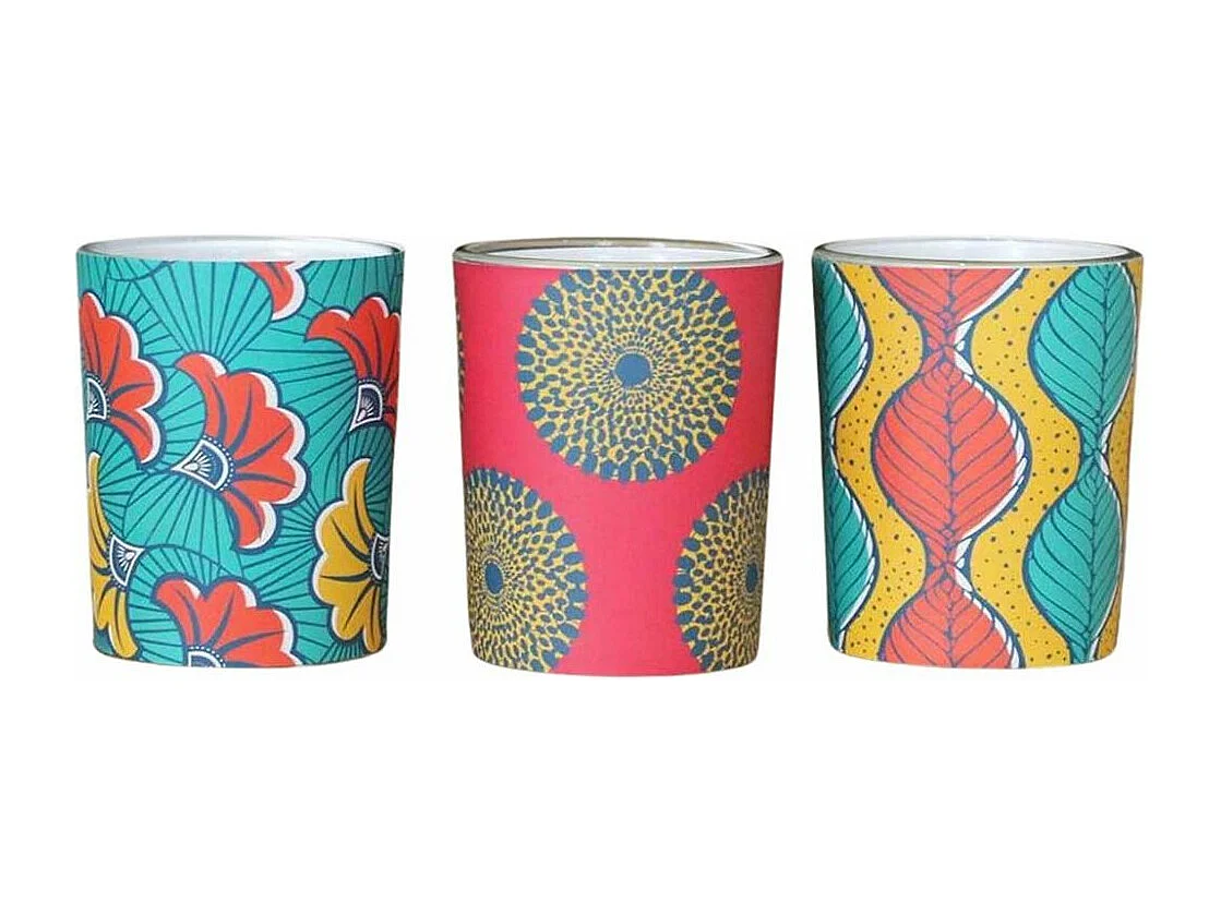 Set de bougies parfumées Votives Batik (2 lots de 3 bougies)