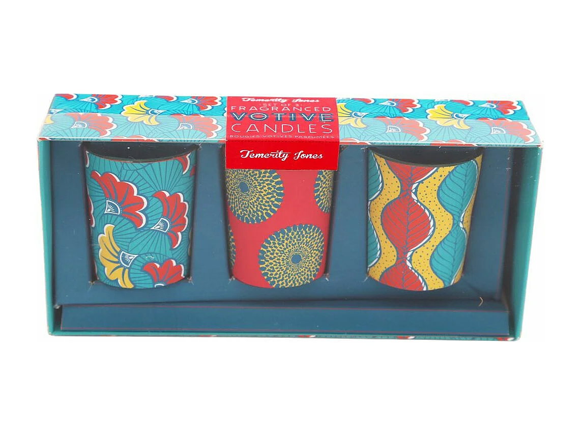 Set de bougies parfumées Votives Batik (2 lots de 3 bougies)