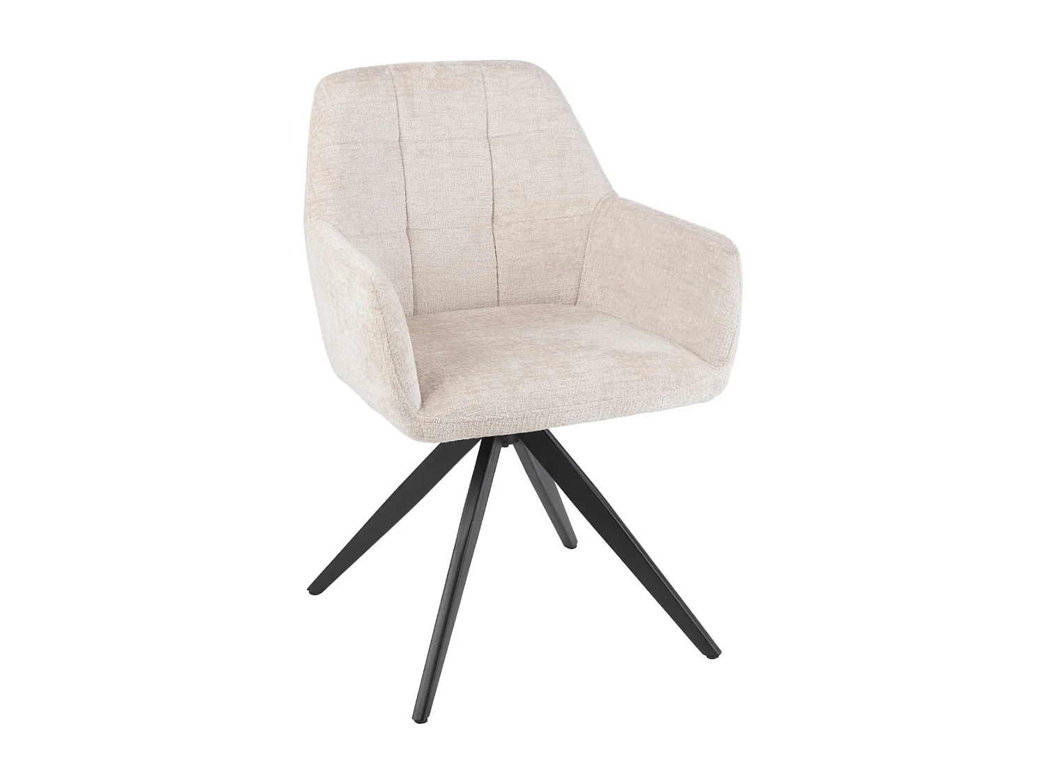 Chaises en métal et velours texturé (lot de 2) - LUCIE