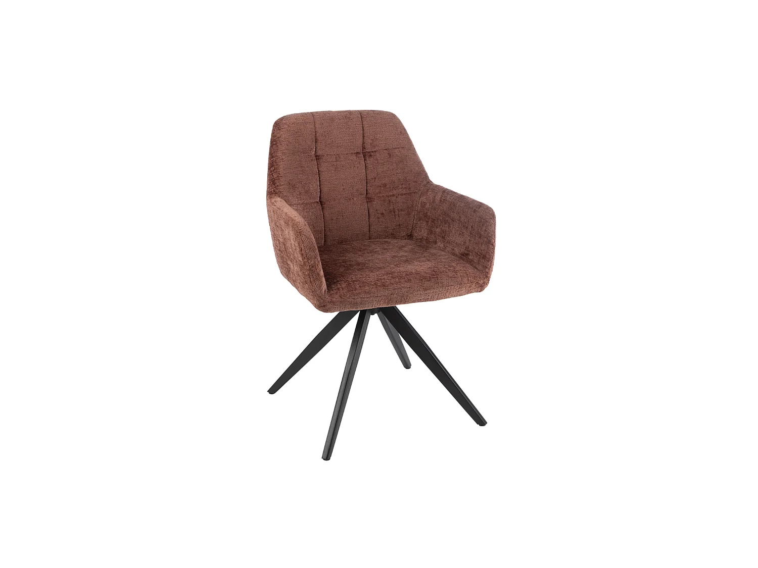 Chaises en métal et velours texturé (lot de 2) - LUCIE