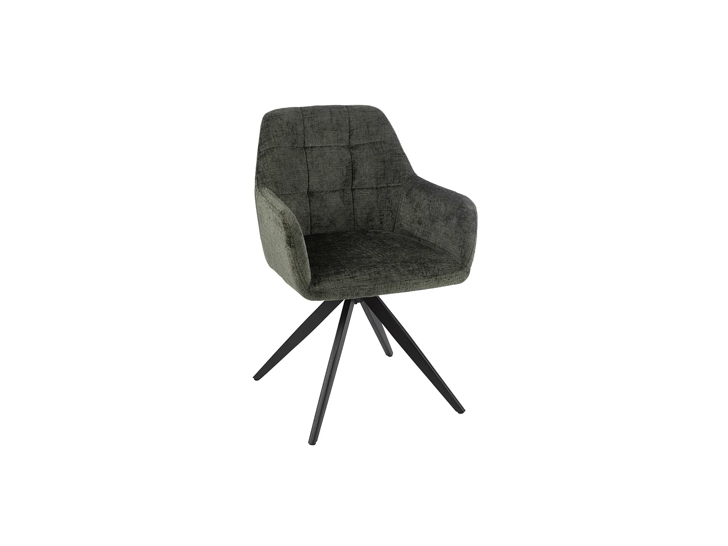 Chaises en métal et velours texturé (lot de 2) - LUCIE