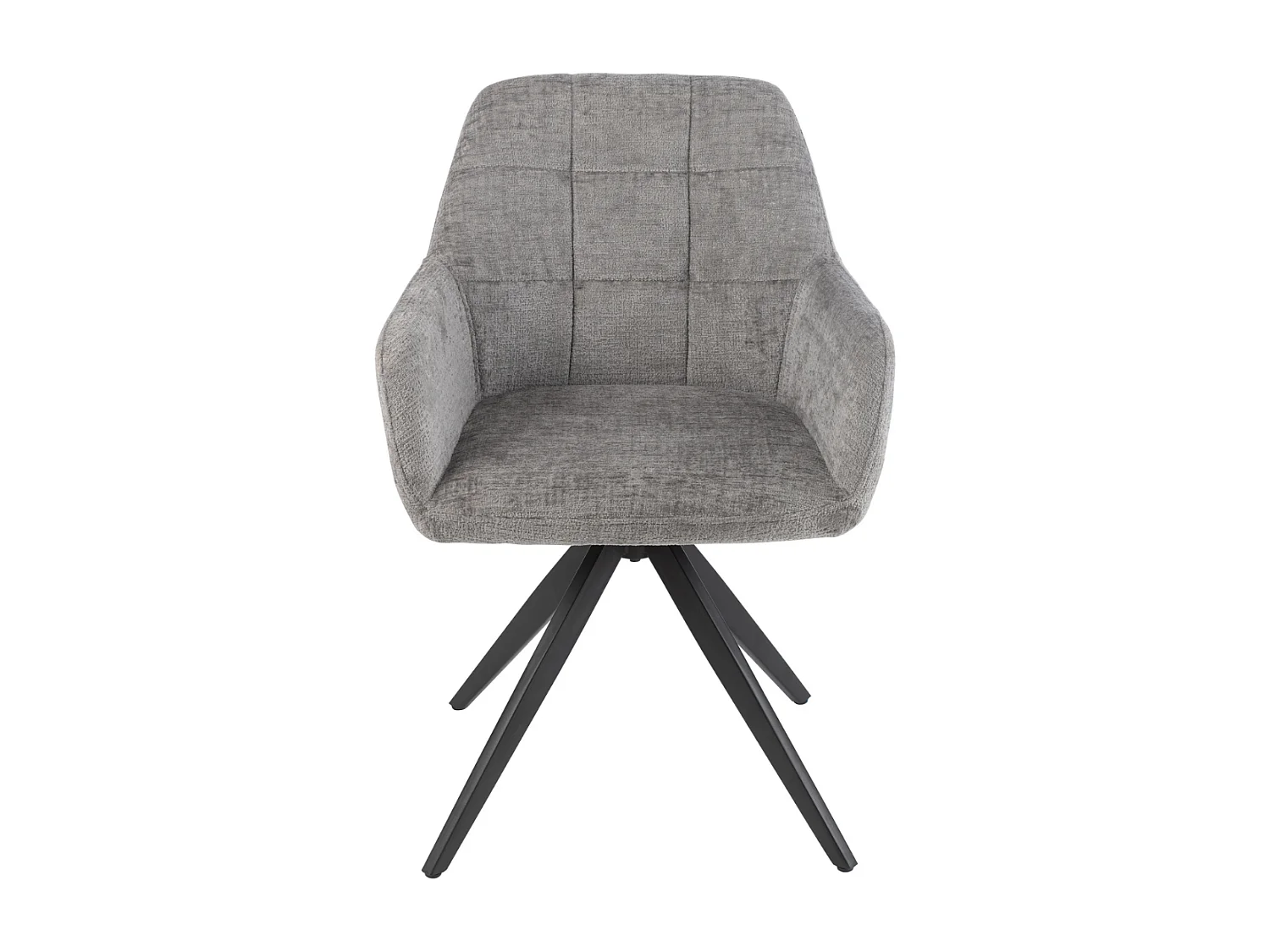 Chaises en métal et velours texturé (lot de 2) - LUCIE