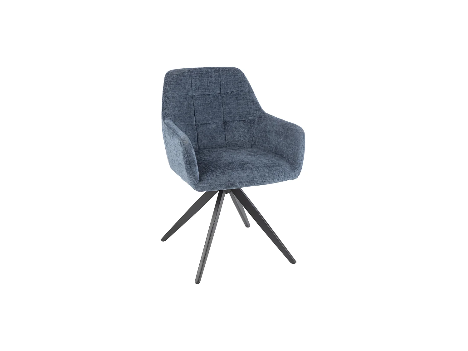 Chaises en métal et velours texturé (lot de 2) - LUCIE