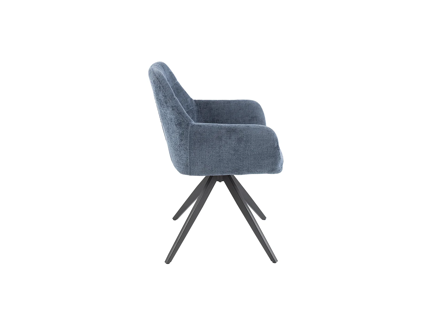 Chaises en métal et velours texturé (lot de 2) - LUCIE