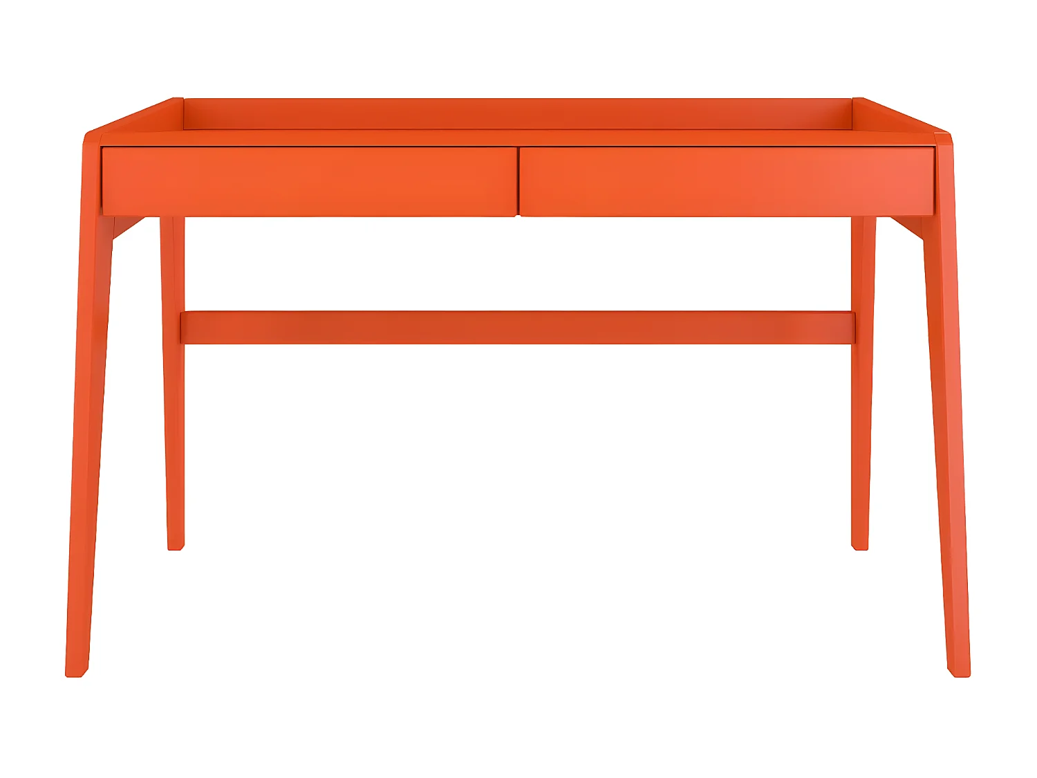 Schreibtisch Elisa, 125/70/81 cm in orange, buchenholz