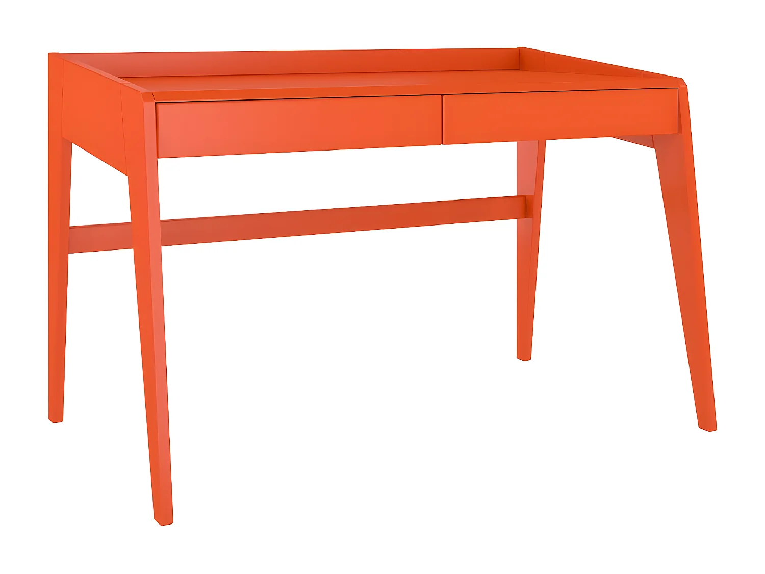 Schreibtisch Elisa, 125/70/81 cm in orange, buchenholz
