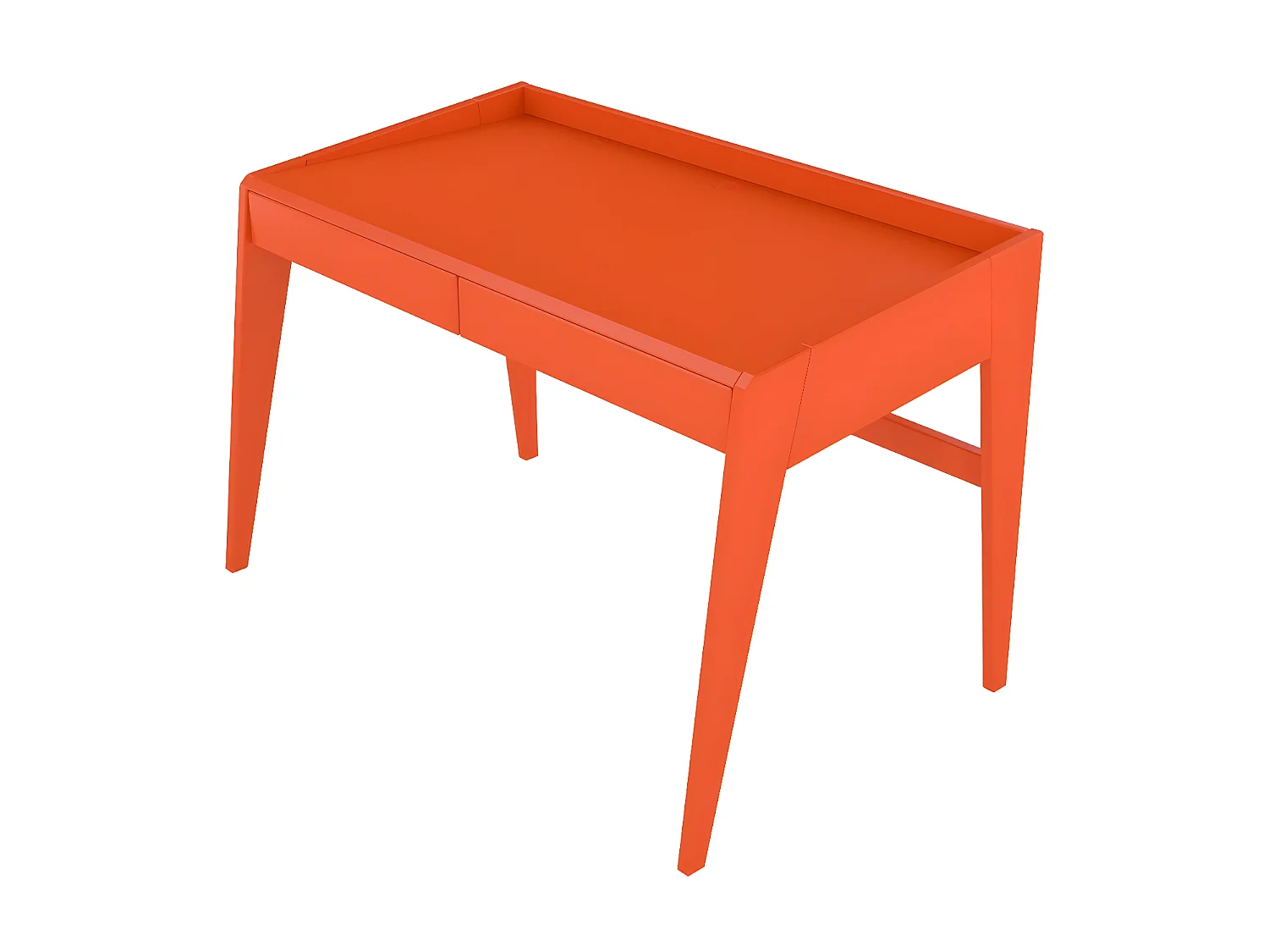 Schreibtisch Elisa, 125/70/81 cm in orange, buchenholz