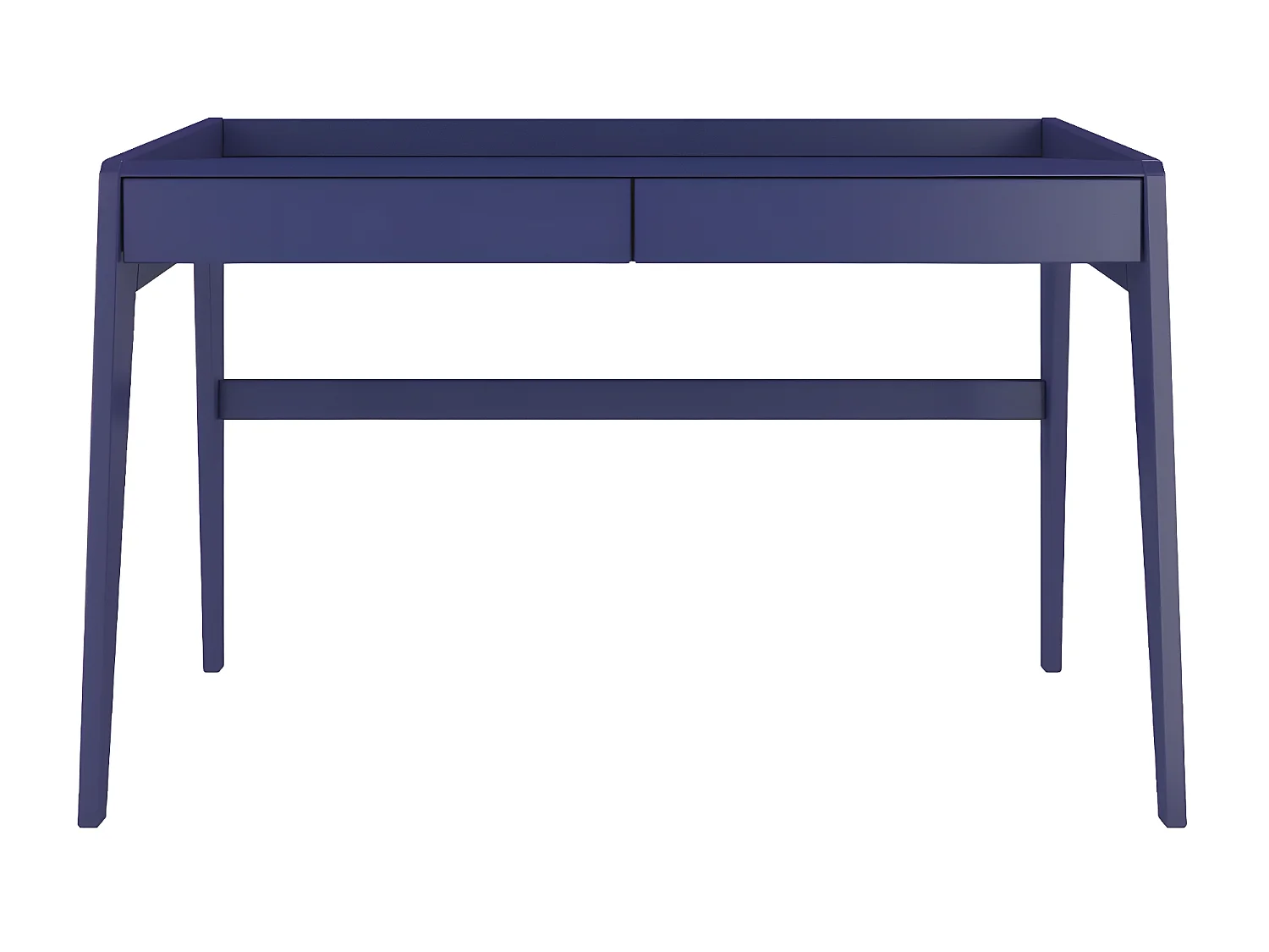 Schreibtisch Elisa, 125/70/81 cm in marineblau, buchenholz