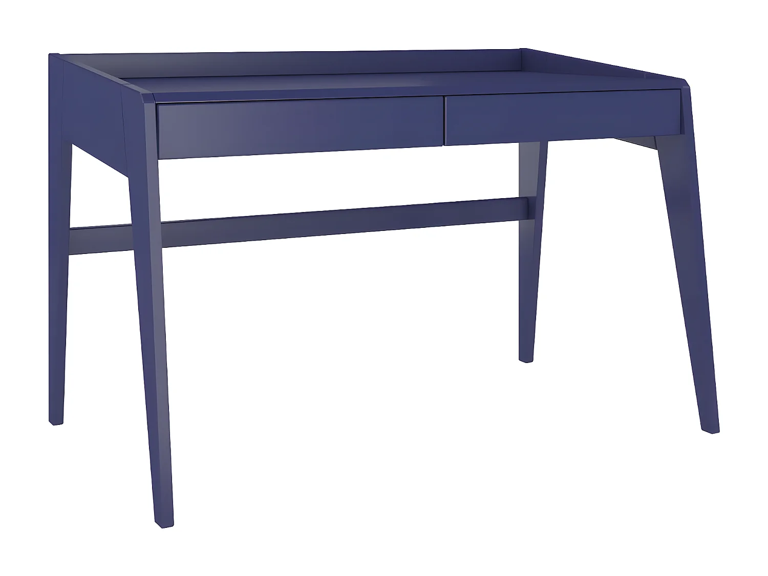 Schreibtisch Elisa, 125/70/81 cm in marineblau, buchenholz