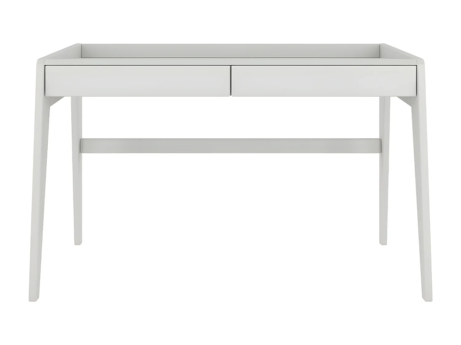 Schreibtisch Elisa, 125/70/81 cm in pastellgrau, buchenholz