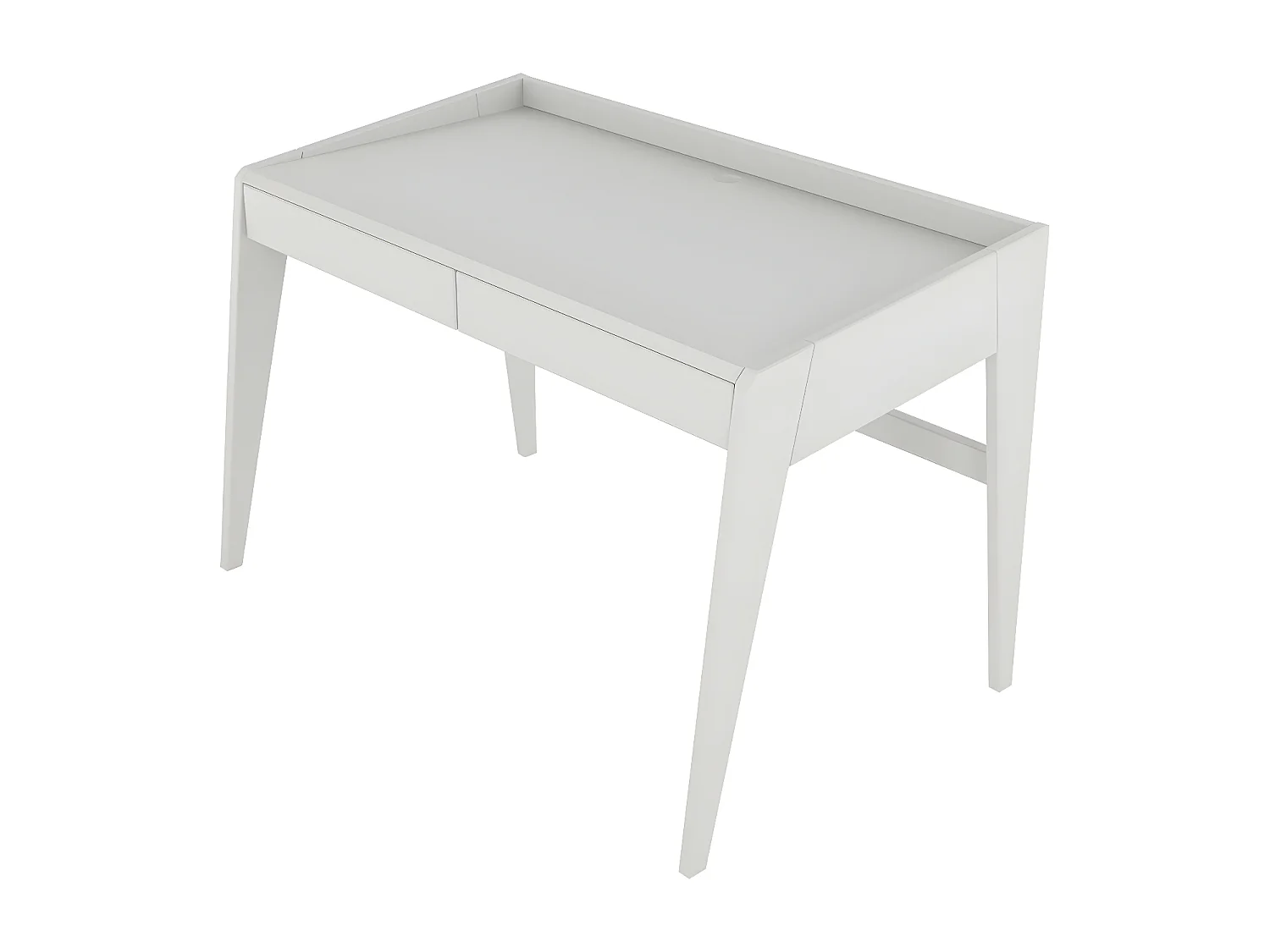 Schreibtisch Elisa, 125/70/81 cm in pastellgrau, buchenholz