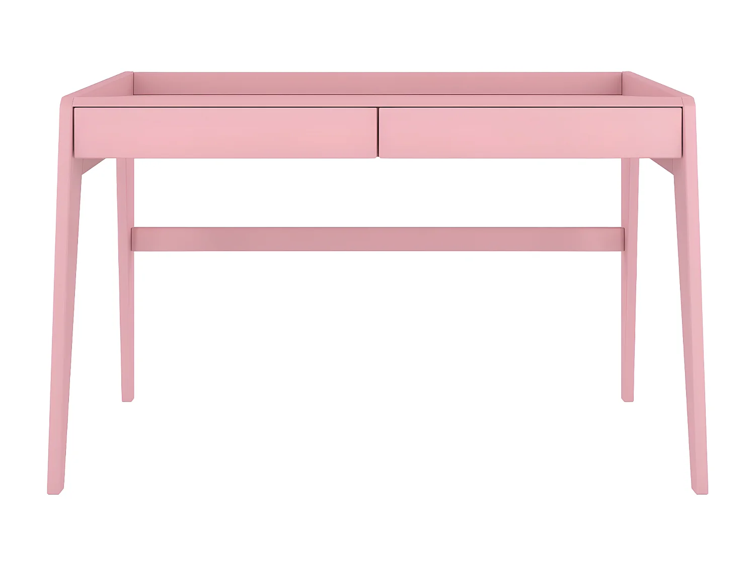 Schreibtisch Elisa, 125/70/81 cm in pastellrosa, buchenholz