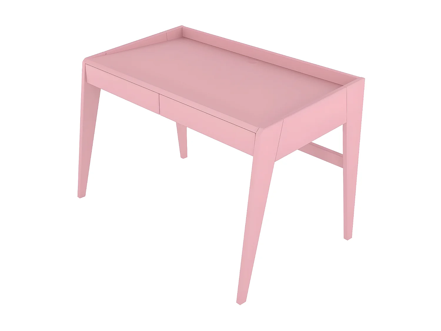 Schreibtisch Elisa, 125/70/81 cm in pastellrosa, buchenholz