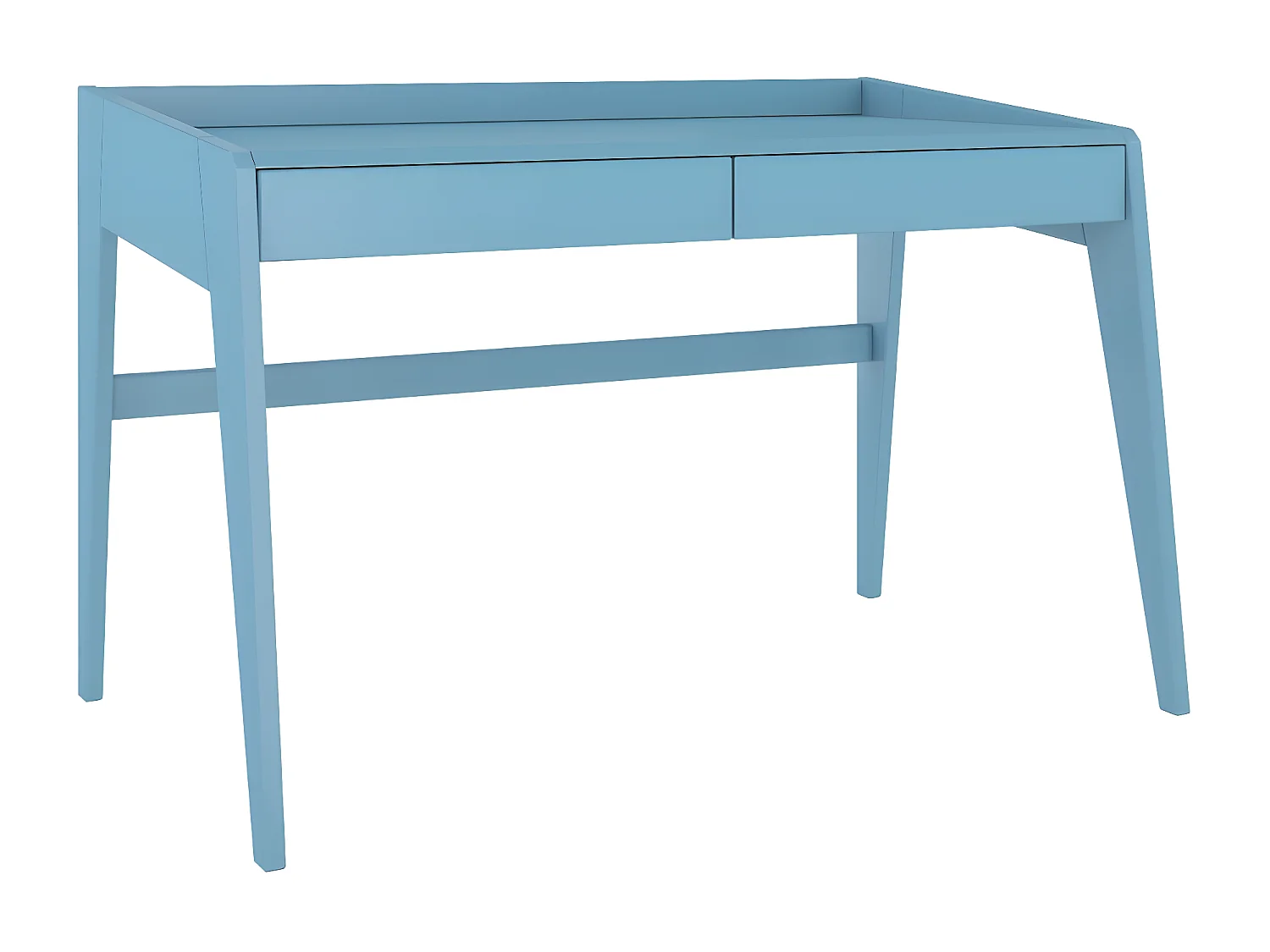 Schreibtisch Elisa, 125/70/81 cm in pastellblau, buchenholz