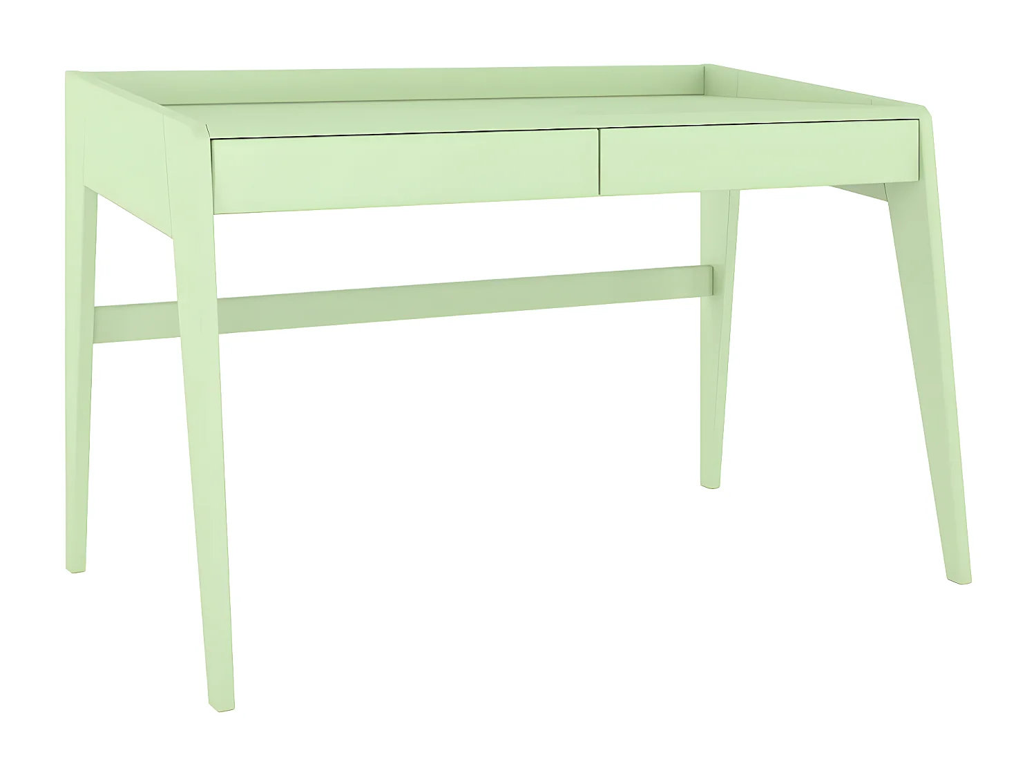 Schreibtisch Elisa, 125/70/81 cm in pastellgrün, buchenholz