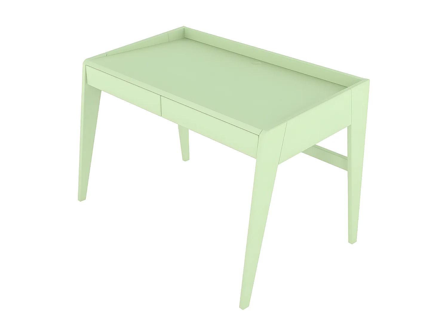 Schreibtisch Elisa, 125/70/81 cm in pastellgrün, buchenholz