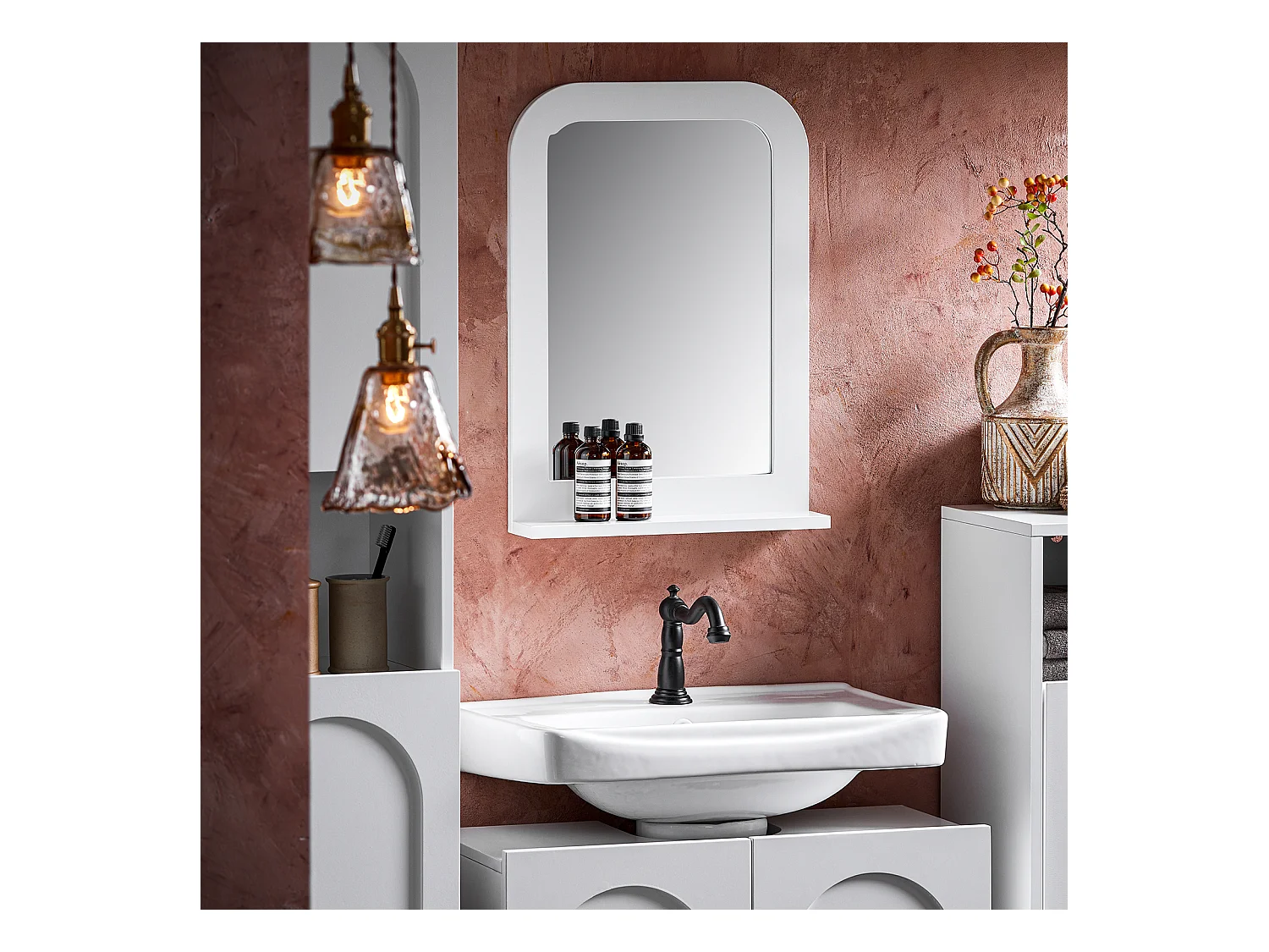 Półka na ścianę z 3 koszami FHK35-W