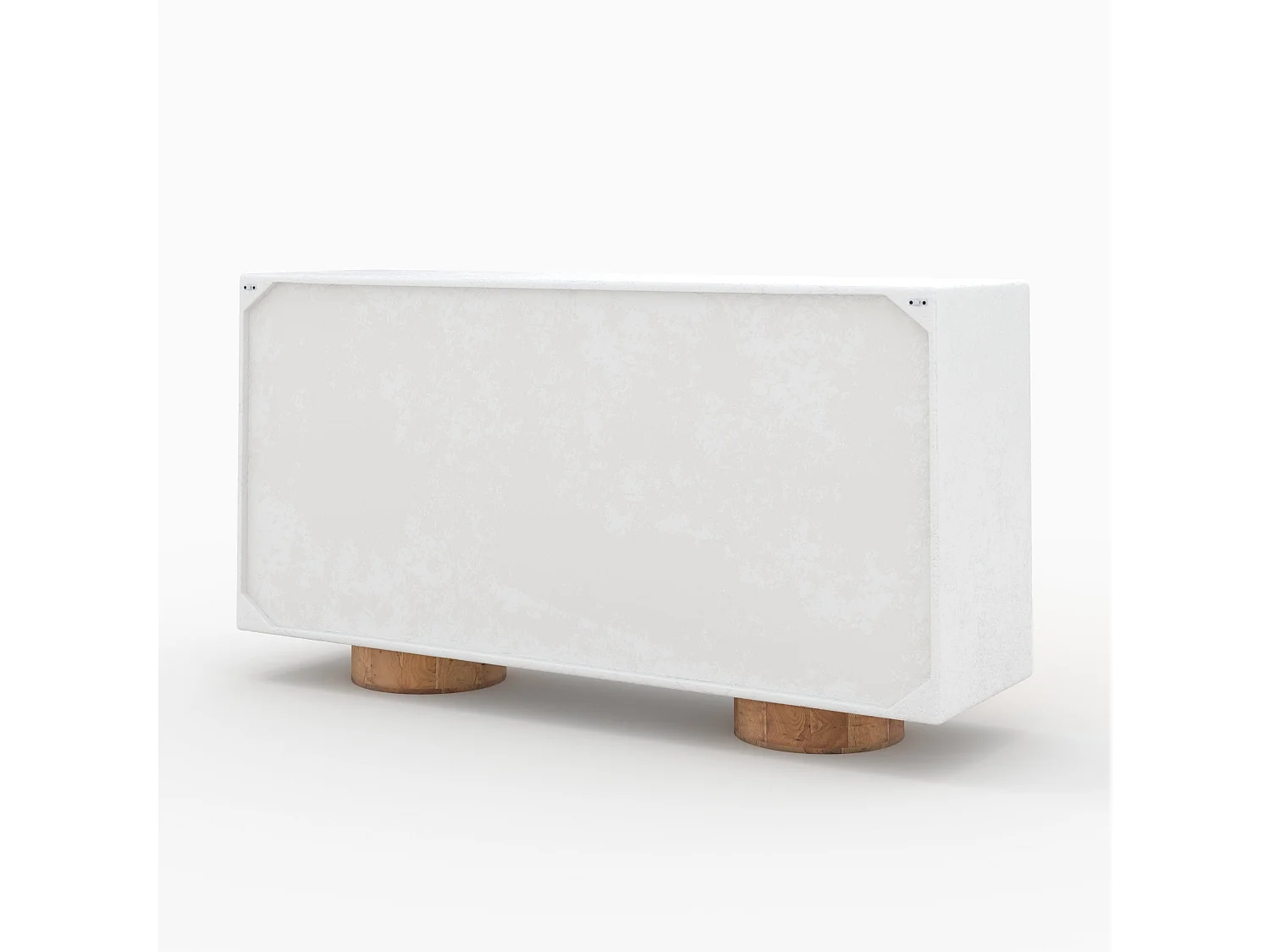 Aparador en concreto blanco roto y madera de acacia - Eden