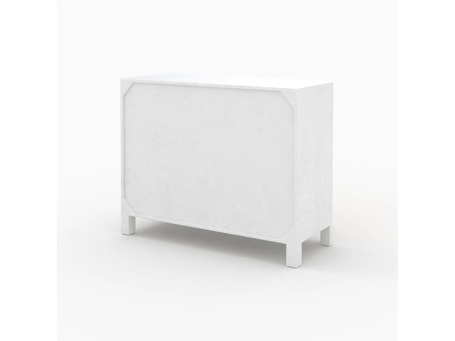 Piccolo buffet in calcestruzzo bianco sporco e legno di acacia - Tierra