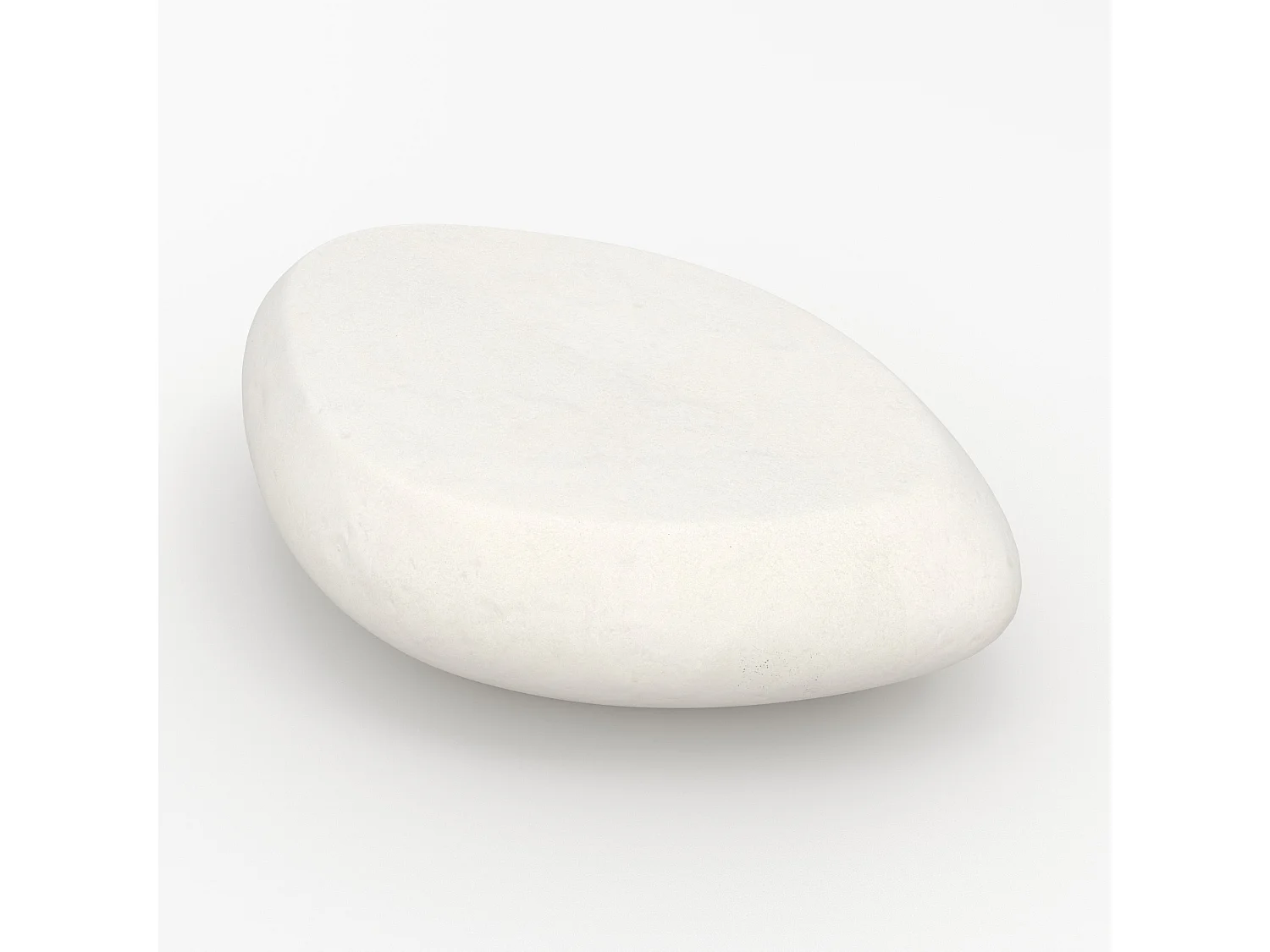 Table basse ovale en béton blanc 105 cm - Maui