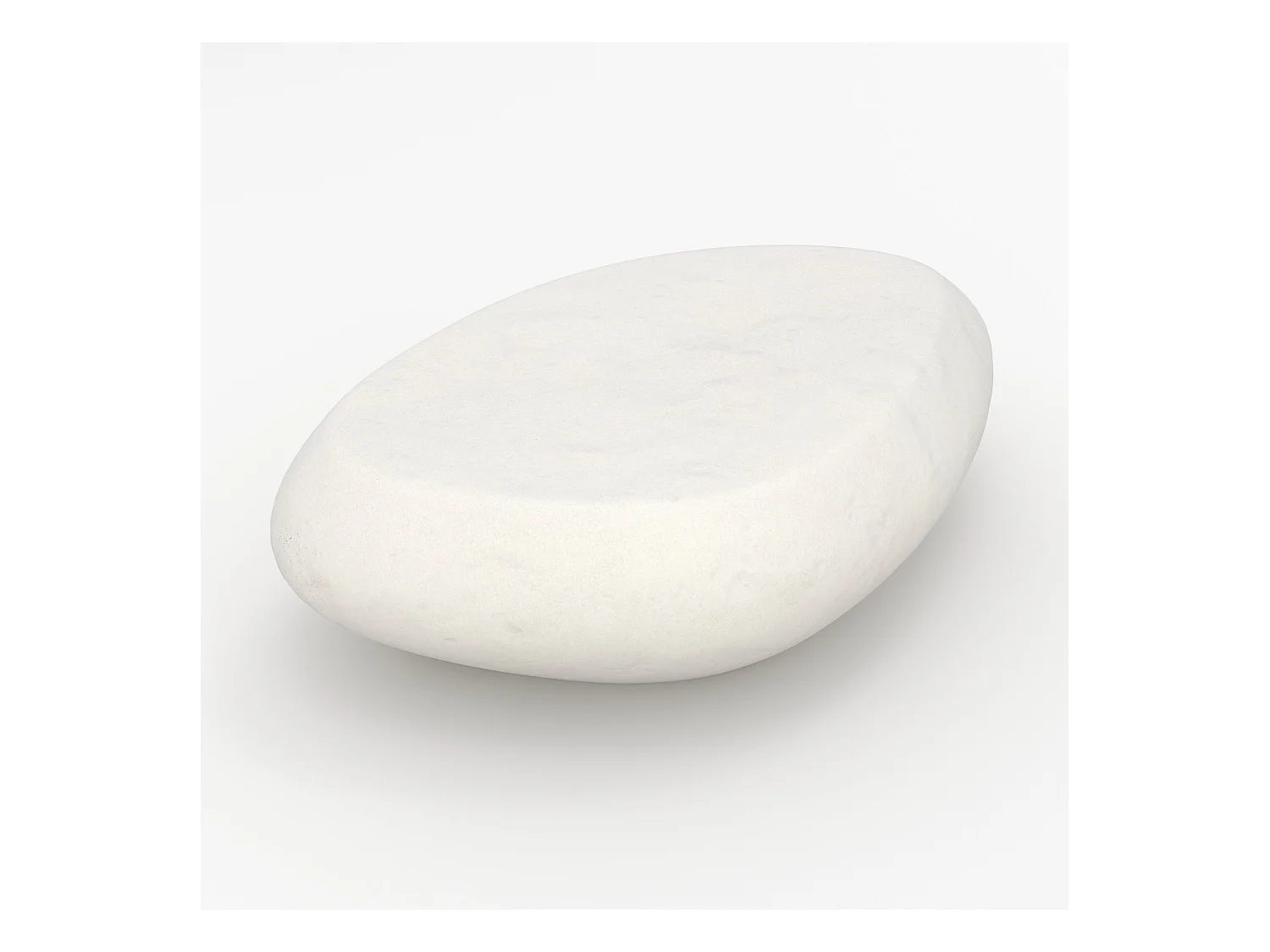 Table basse ovale en béton blanc 105 cm - Maui