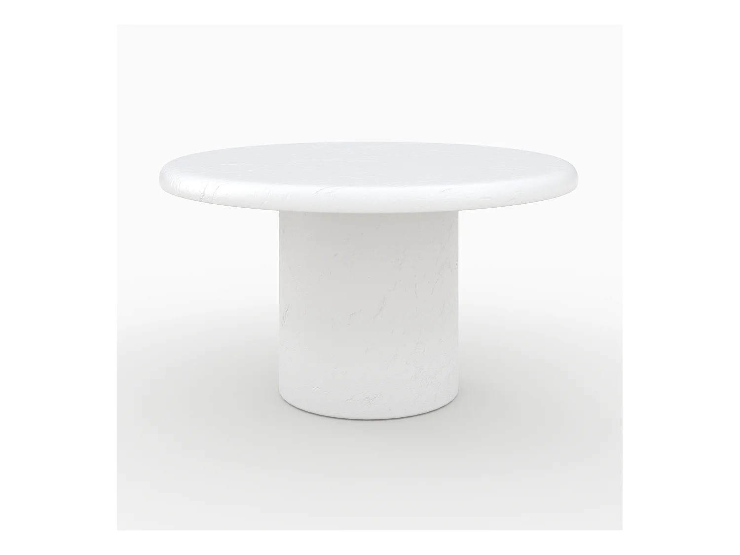 Table basse ronde en béton blanc cassé - Lulli