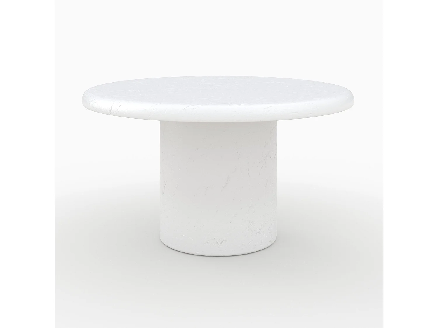 Mesa de centro redonda en concreto blanco roto - Lulli