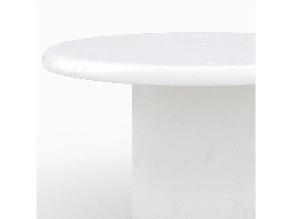 Table basse ronde en béton blanc cassé - Lulli