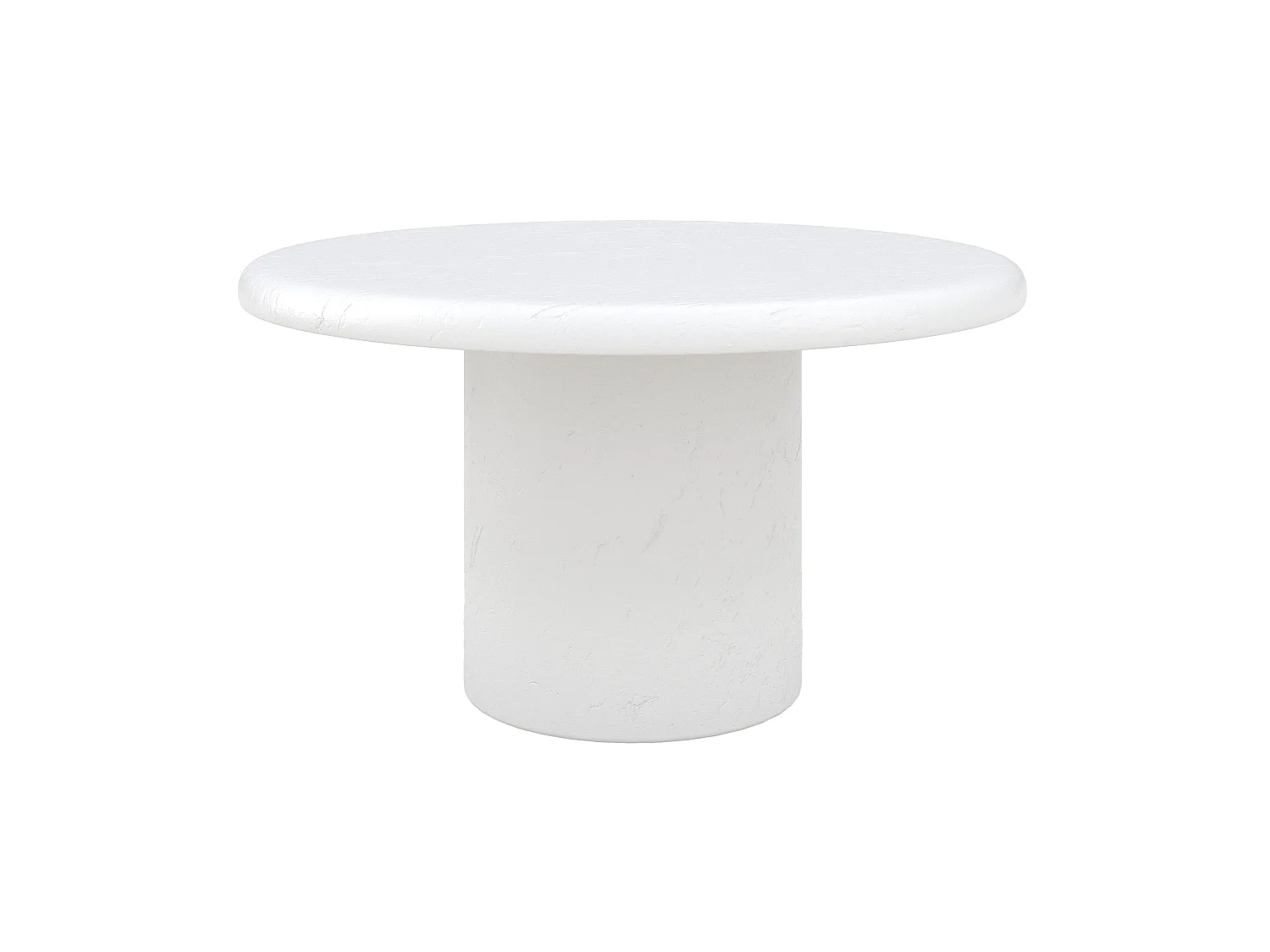 Table basse ronde en béton blanc cassé - Lulli