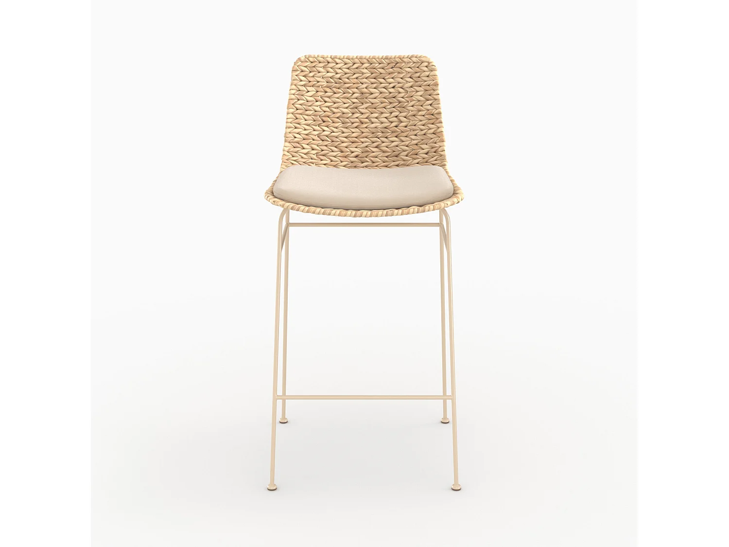 Set di 2 sedie per isola centrale 66 cm in materiale naturale - Faro