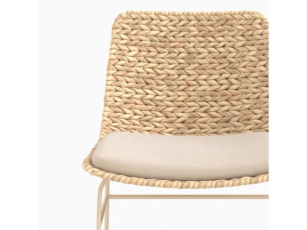 Set di 2 sedie per isola centrale 66 cm in materiale naturale - Faro