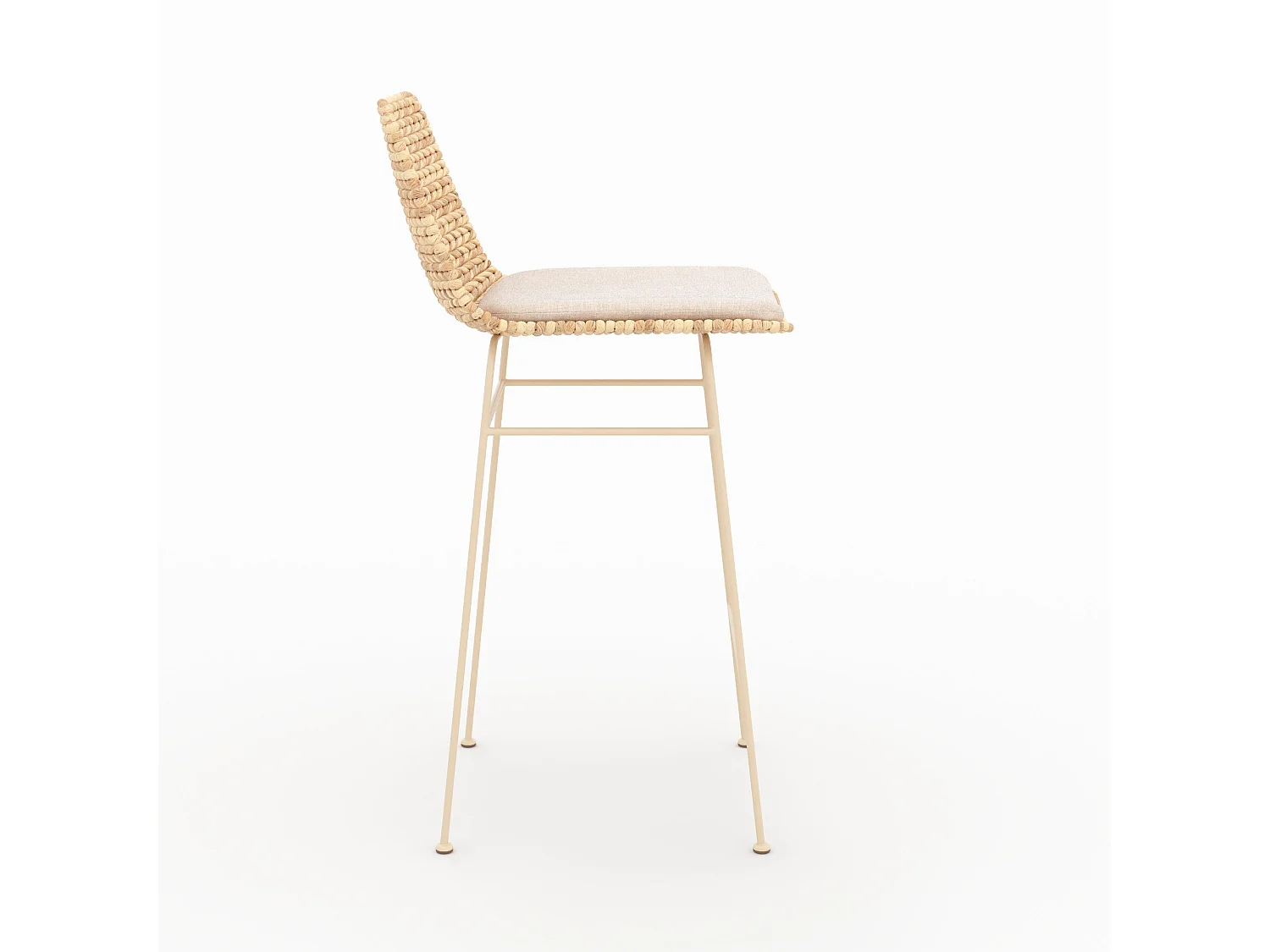 Set di 2 sedie per isola centrale 66 cm in materiale naturale - Faro