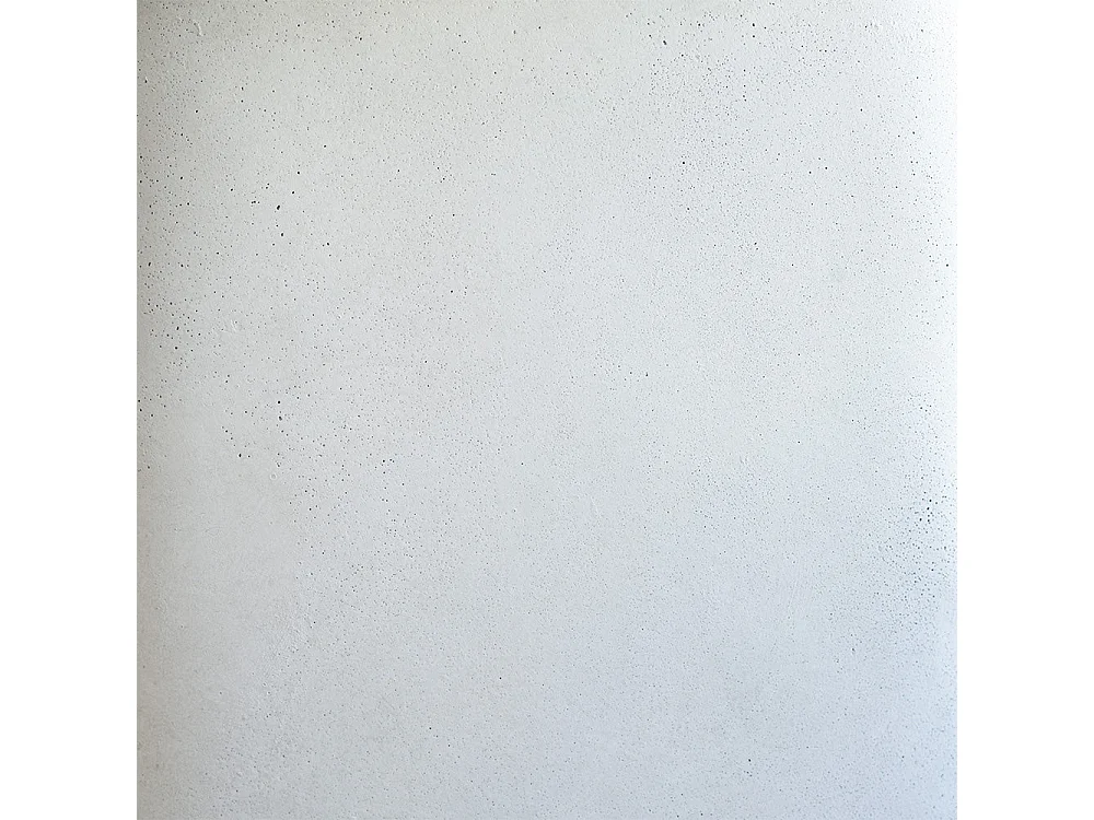 Table d'appoint carrée blanche en fibre d'argile effet béton - Samui