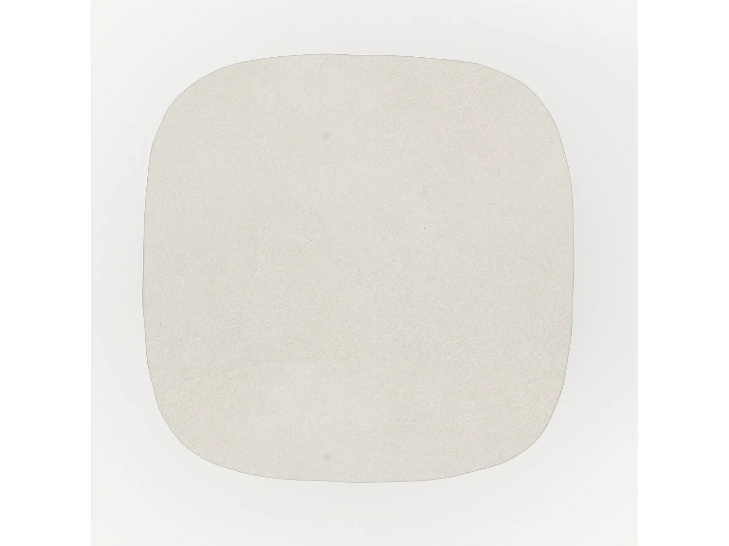 Table d'appoint carrée blanche en fibre d'argile effet béton - Samui