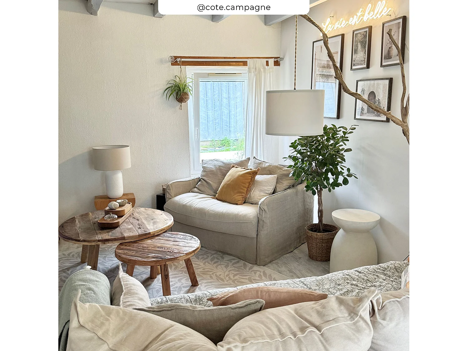 Tavolino rotondo bianco in fibra di argilla effetto cemento D35 cm - Capri