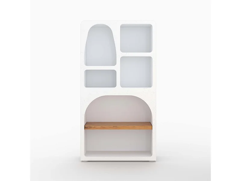 Biblioteca en concreto blanco roto - Fira