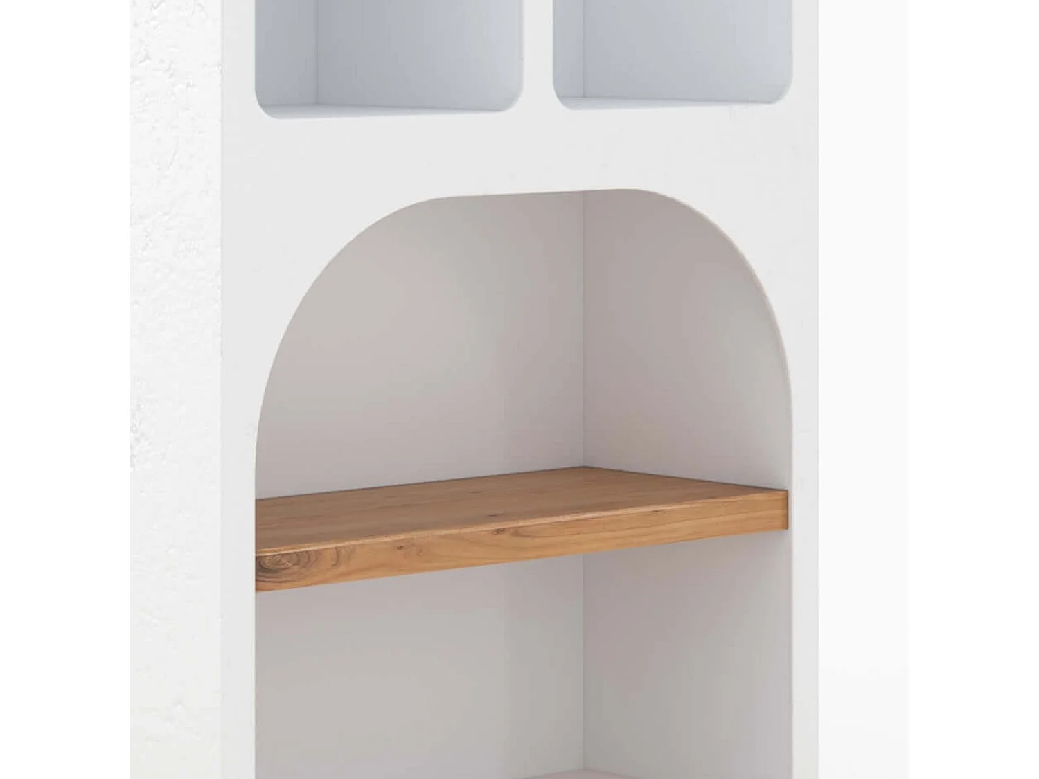 Biblioteca en concreto blanco roto - Fira