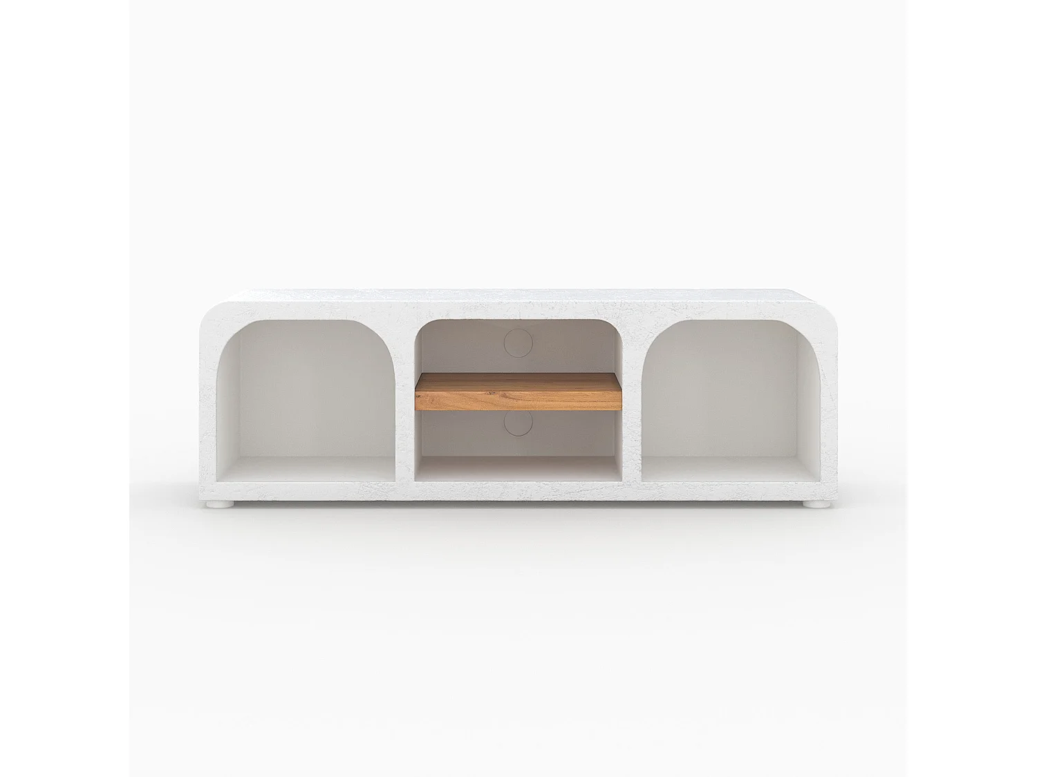 Meuble TV en béton blanc cassé 140 cm - Fira