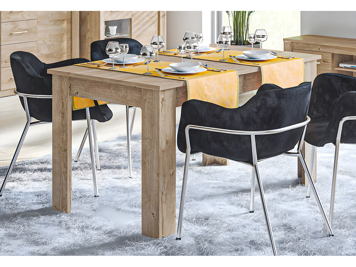 ESSTISCH Luis Ribbeck Eiche, 140 - 180 / 82 / 77cm