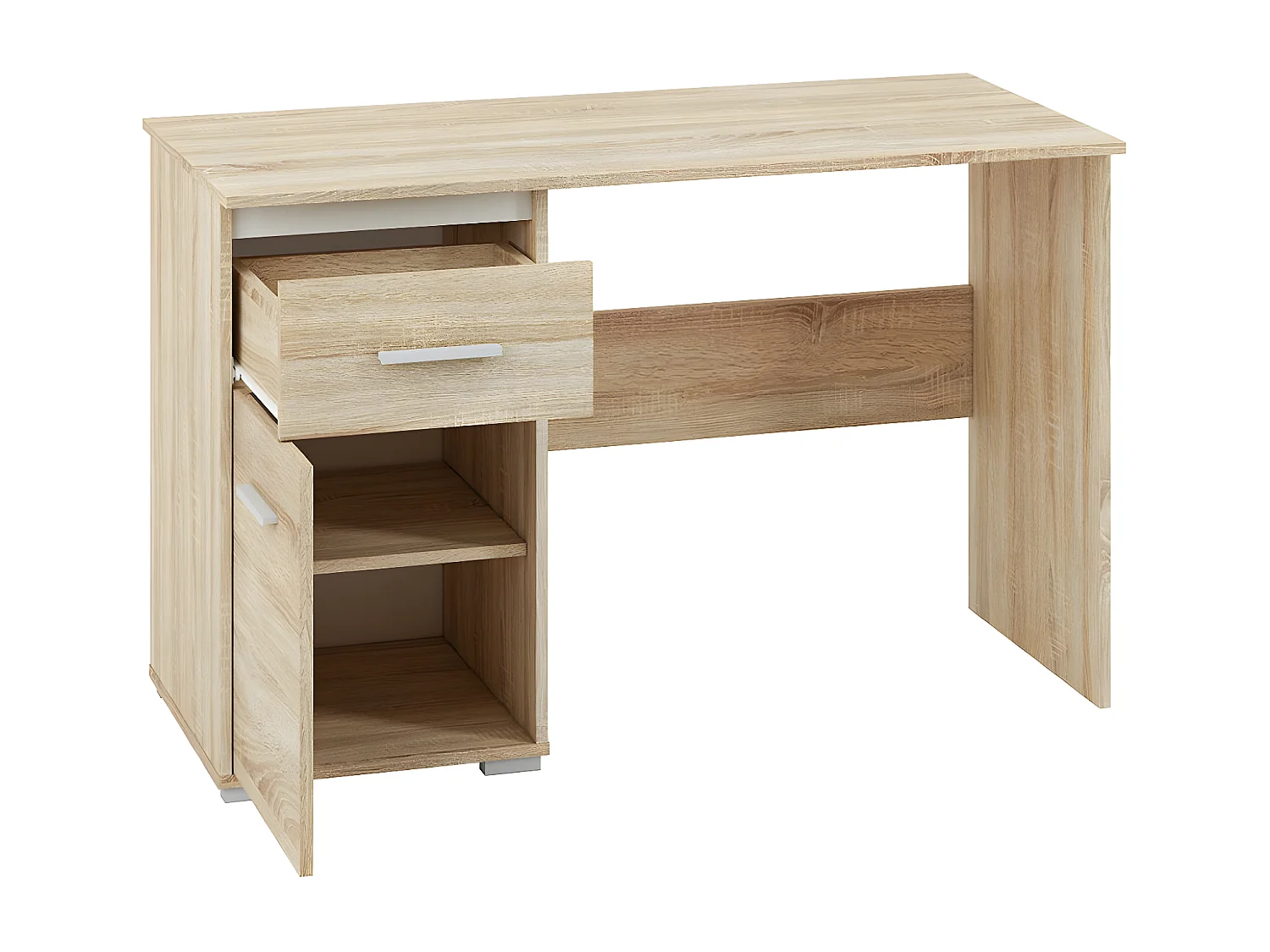 SCHREIBTISCH Avo Sonoma Eiche, Absetzung austauschbar 120 / 55 / 76cm