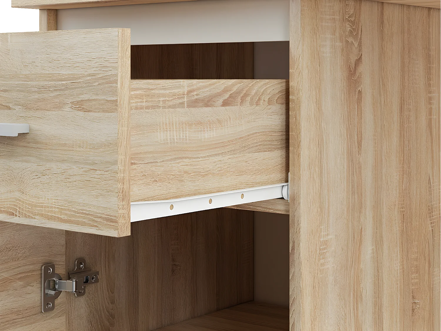 SCHREIBTISCH Avo Sonoma Eiche, Absetzung austauschbar 120 / 55 / 76cm