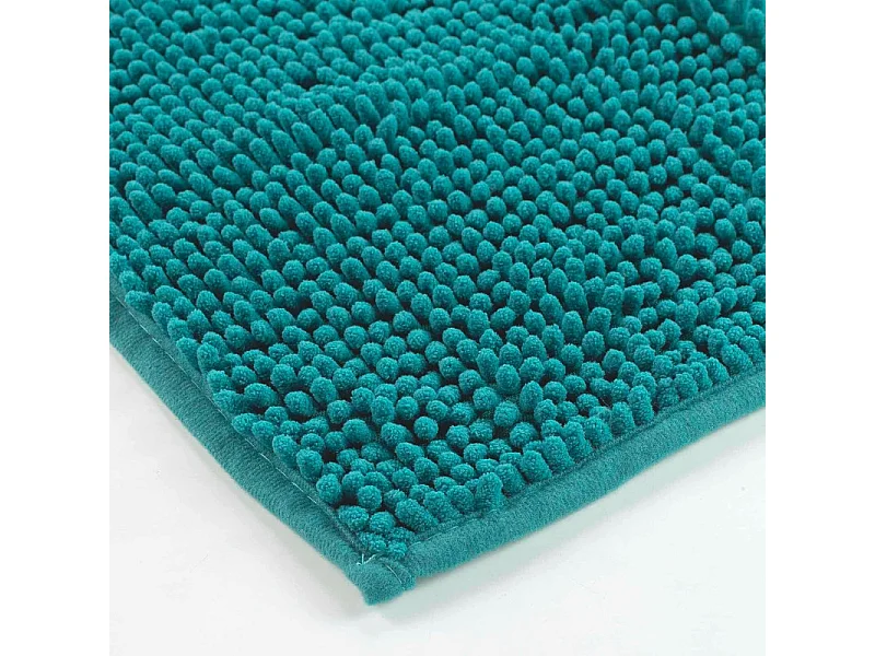 Tapis de Bain Microfibre "Sweety" 45x75cm Bleu Canard